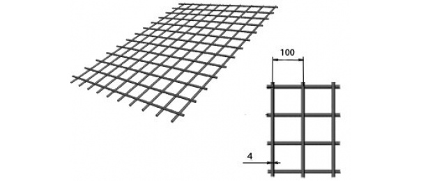 Сетка сварная (дорожная) 100х100х4мм 1,5х2м купить с доставкой в Белоомуте