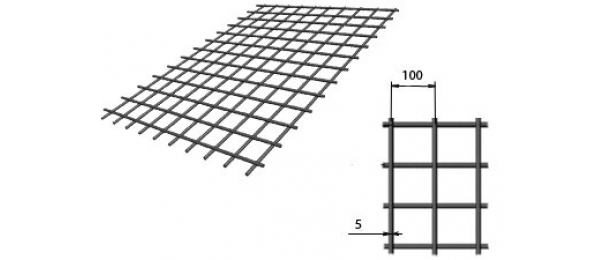 Сетка сварная (дорожная) 100х100х5мм 1,5х2м купить с доставкой в Белоомуте