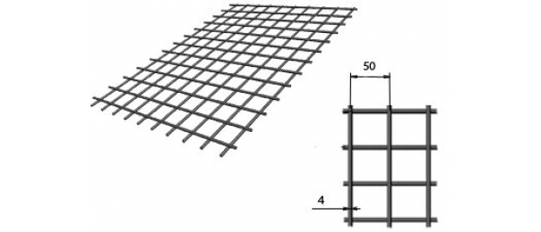 Сетка сварная (дорожная) 50х50х4мм 1х2м купить с доставкой в Белоомуте